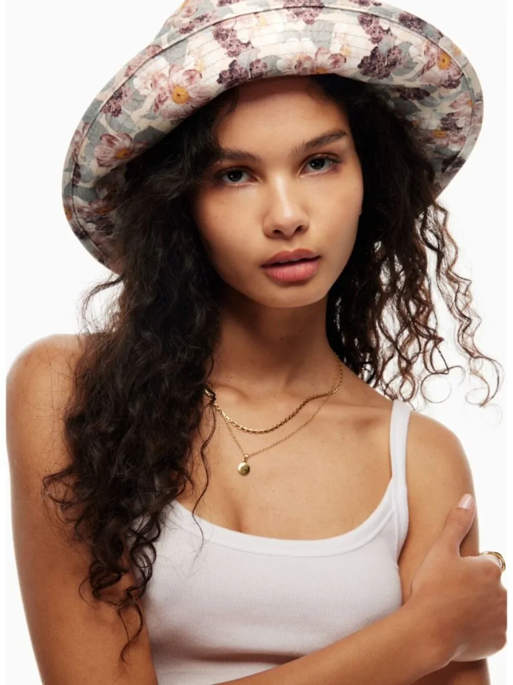 Aritzia Wilfred Memory Floral Twill Bucket Hat